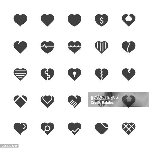 ilustrações, clipart, desenhos animados e ícones de ícones de coração - série cinza - valentines day home