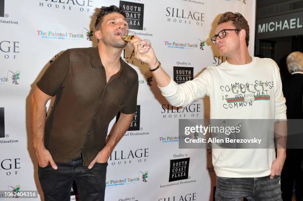 Tom Schwartz and James Kennedy attend the House Of Sillage Holiday Boutique Launch event at House of Sillage on November 01, 2018 in Costa Mesa,...