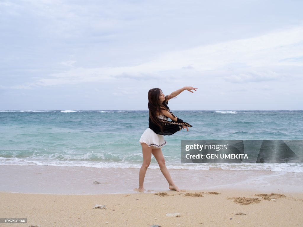 Dancer on the beach