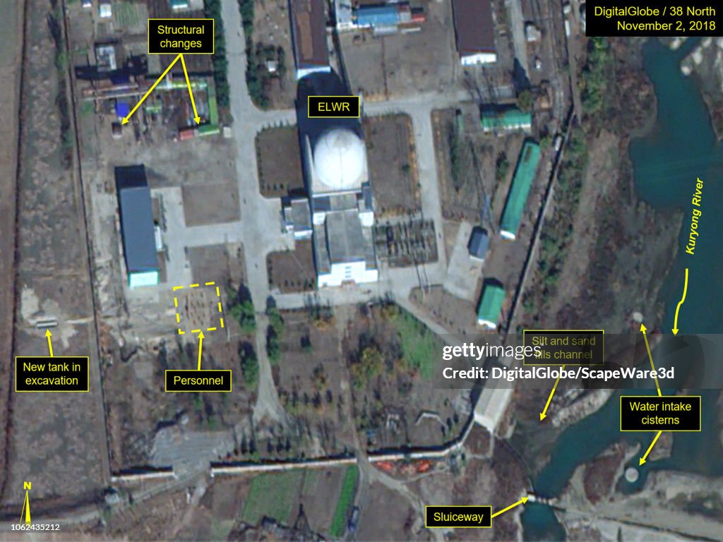 YONGBYON NUCLEAR FACILITY, NORTH KOREA - NOVEMBER 2, 2018:  Figure 2B. Minor activity continues around the ELWR.