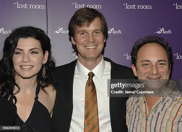 Julianna Margulies, Peter Krause and Kevin Pollak during "The Lost Room" Premiere Party at Stone Rose Lounge, Time Warner Center in New York City,...