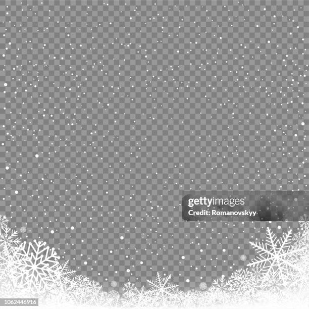 snow corner background transparent - drop down stock illustrations