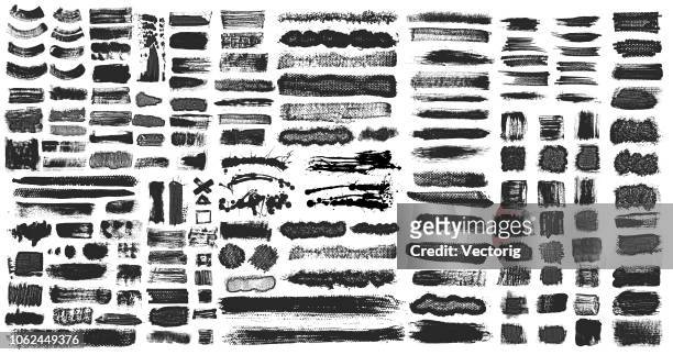 grunge brush stroke paint boxes backgrounds - dirty stock illustrations