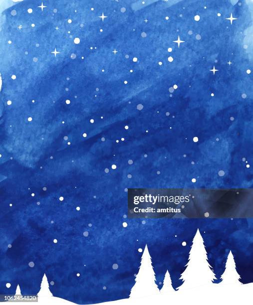 winter landscape - scenics stock illustrations