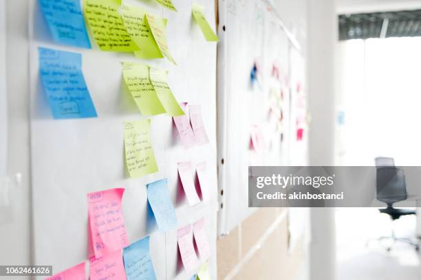 project planning, sticky notes - ideas wall stock pictures, royalty-free photos & images