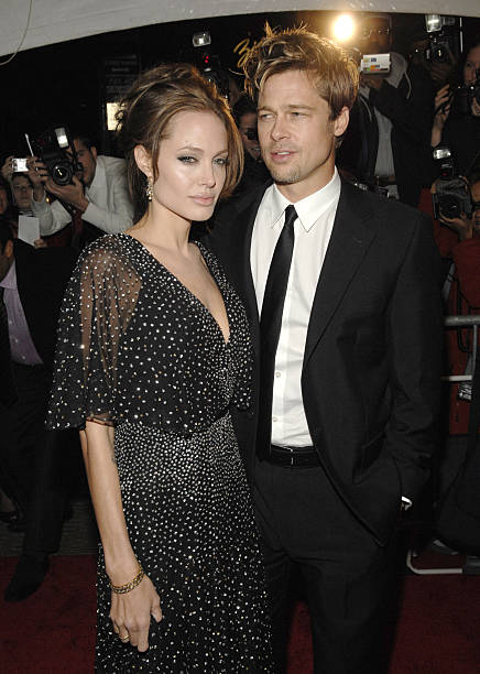 Angelina Jolie and Brad Pitt during