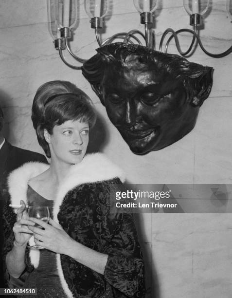 English actress Maggie Smith at the Evening Standard Theatre Awards, London, UK, 29th January 1963.