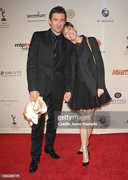 Jonathan Cake and Julianne Nicholson during The 34th International Emmy Awards Gala - Arrivals - November 20, 2006 at The New York Hilton in New York...