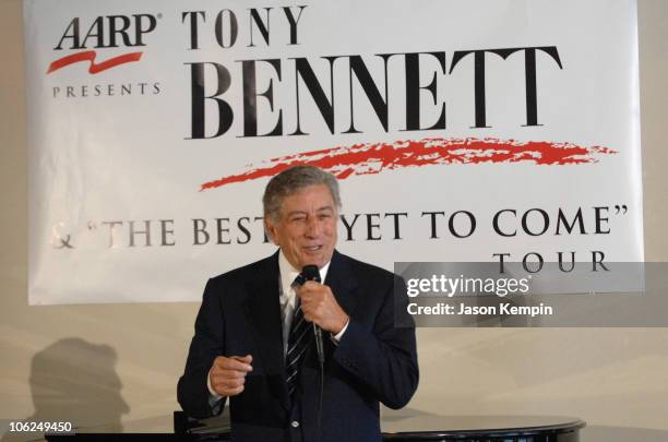 Tony Bennett during AARP Presents The Tony Bennett Best Is Yet To Come Tour - November 21, 2006 at The Sea Grill - Rockefeller Center in New York...