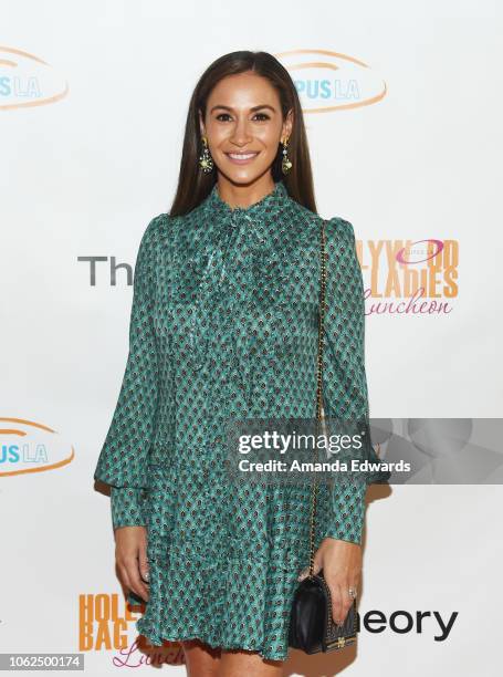 Aarin Spiegelman arrives at the Lupus LA 16th Annual Hollywood Bag Ladies Luncheon at The Beverly Hilton Hotel on November 16, 2018 in Beverly Hills,...