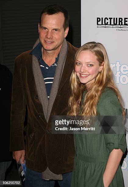 Bill Paxton and Amanda Seyfried during "Starter For 10" Los Angeles Premiere - Arrivals at ArcLight Hollywood in Hollywood, California, United States.
