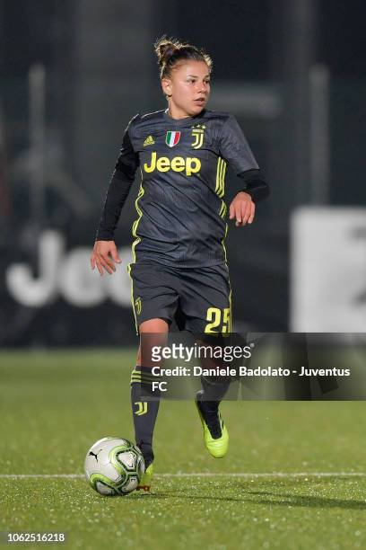 Juventus player Aleksandra Sikora during the match between Juventus Women and ASD Orobica on October 31, 2018 in Vinovo, Italy.