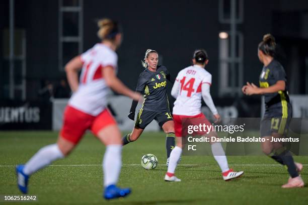 Juventus player Petronella Ekroth during the match between Juventus Women and ASD Orobica on October 31, 2018 in Vinovo, Italy.
