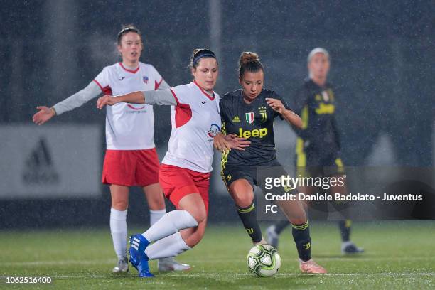 Juventus player Arianna Caruso during the match between Juventus Women and ASD Orobica on October 31, 2018 in Vinovo, Italy.