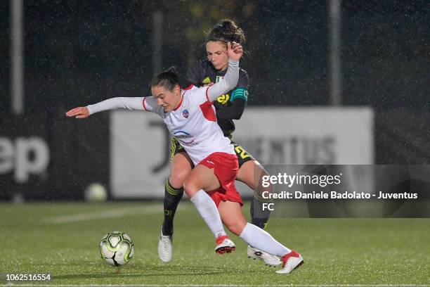 Juventus player Cecilia Salvai during the match between Juventus Women and ASD Orobica on October 31, 2018 in Vinovo, Italy.