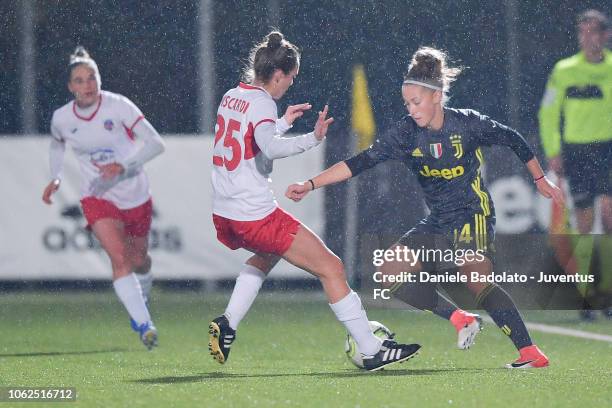 Juventus player Asia Bragonzi during the match between Juventus Women and ASD Orobica on October 31, 2018 in Vinovo, Italy.