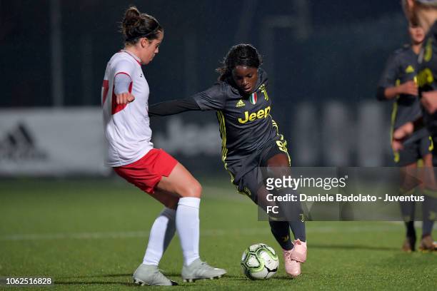 Juventus player Eniola Aluko during the match between Juventus Women and ASD Orobica on October 31, 2018 in Vinovo, Italy.