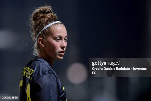 Juventus player Asia Bragonzi during the match between Juventus Women and ASD Orobica on October 31, 2018 in Vinovo, Italy.