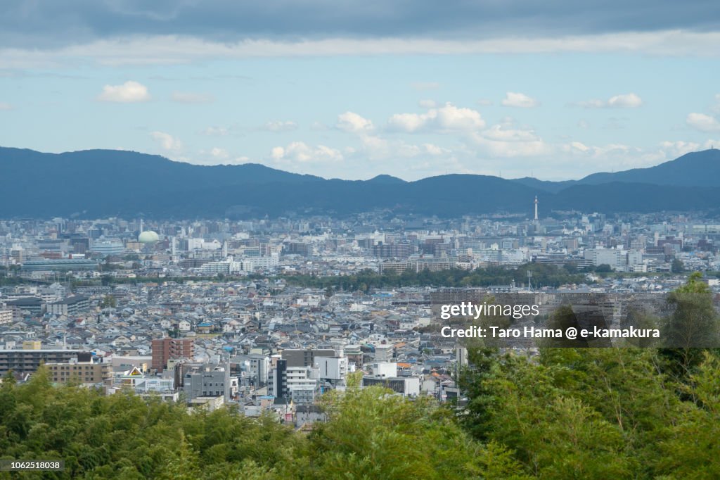 Center of Kyoto city in Kyoto prefecture in Japan