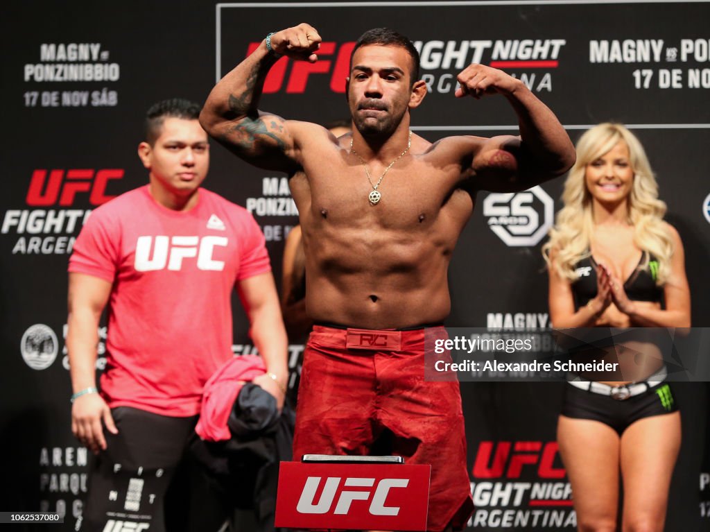 UFC Fight Night Magny v Ponzinibbio: Weigh-Ins
