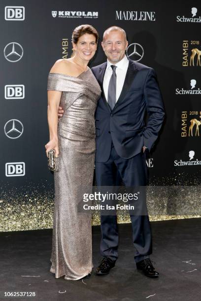 German actor Heino Ferch and his wife Marie-Jeanette Ferch attend the 70th Bambi Awards at Stage Theater on November 16, 2018 in Berlin, Germany.