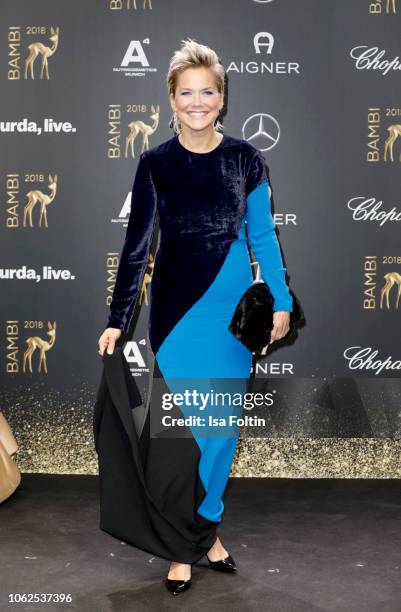 German presenter Inka Bause attends the 70th Bambi Awards at Stage Theater on November 16, 2018 in Berlin, Germany.