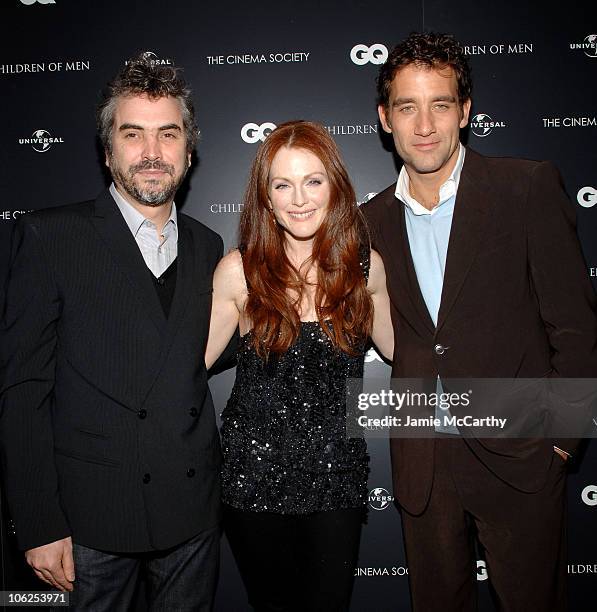 Alfonso Cuaron, Director, Julianne Moore and Clive Owen