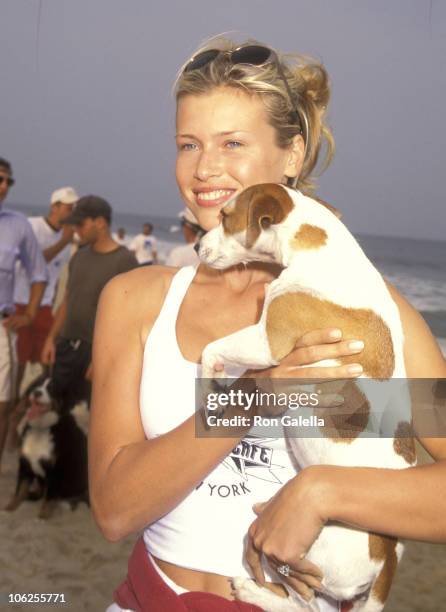Daniela Pestova during DISHES Summer Beach Gmes Benefit East End Wellness Project - July 8, 1995 at Atlantic Beach in New York City, New York, United...