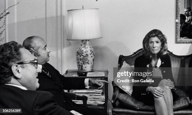 Henry Kissinger, Egyptian Delegate Farmi and Nancy Kissinger