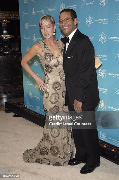 Bryant Gumbal with Hilary Quinlan during Third Annual UNICEF Snowflake Ball - Arrivals at Cipriani's in New York City, New York, United States.