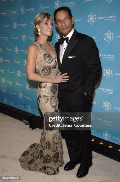 Bryant Gumbal with Hilary Quinlan during Third Annual UNICEF Snowflake Ball - Arrivals at Cipriani's in New York City, New York, United States.