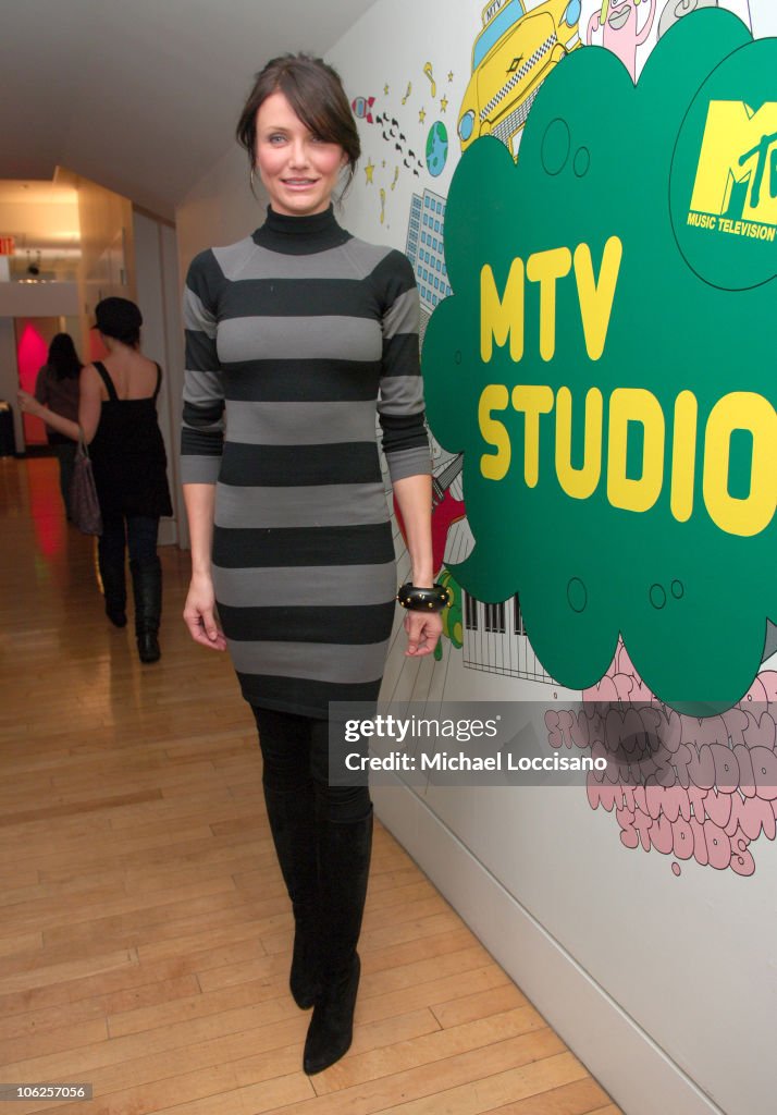 Cameron Diaz Visits MTV's "TRL" - November 29, 2006