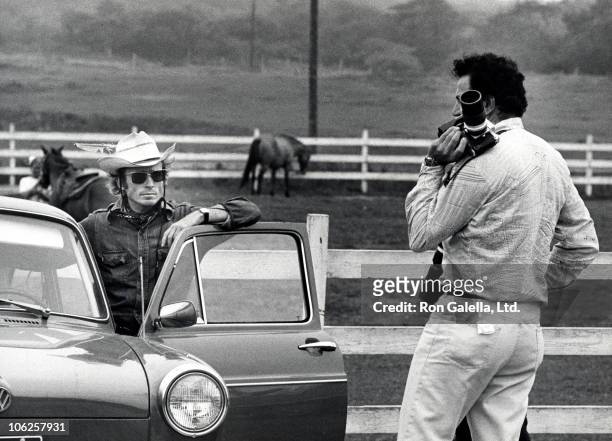 Dick Cavett and Ron Galella during Dick Cavett and Ron Galella Sighting in Montauk - September 2, 1972 in Montauk, New York, United States.