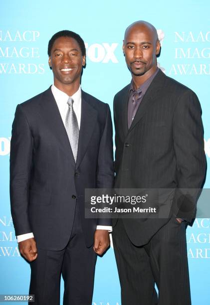 Isaiah Washington and D.B. Woodside during The "38th Annual NAACP Image Awards" Nominations at The Peninsula Hotel in Beverly Hills, California,...