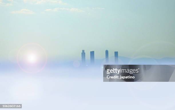 pollution in madrid - madrid city stock pictures, royalty-free photos & images