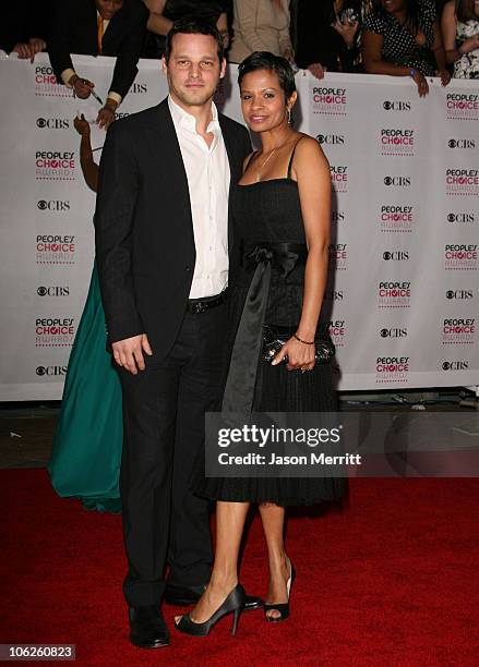 Justin Chambers and Keisha Chambers during 33rd Annual People's Choice Awards - Arrivals at Shrine Auditorium in Los Angeles, California, United...