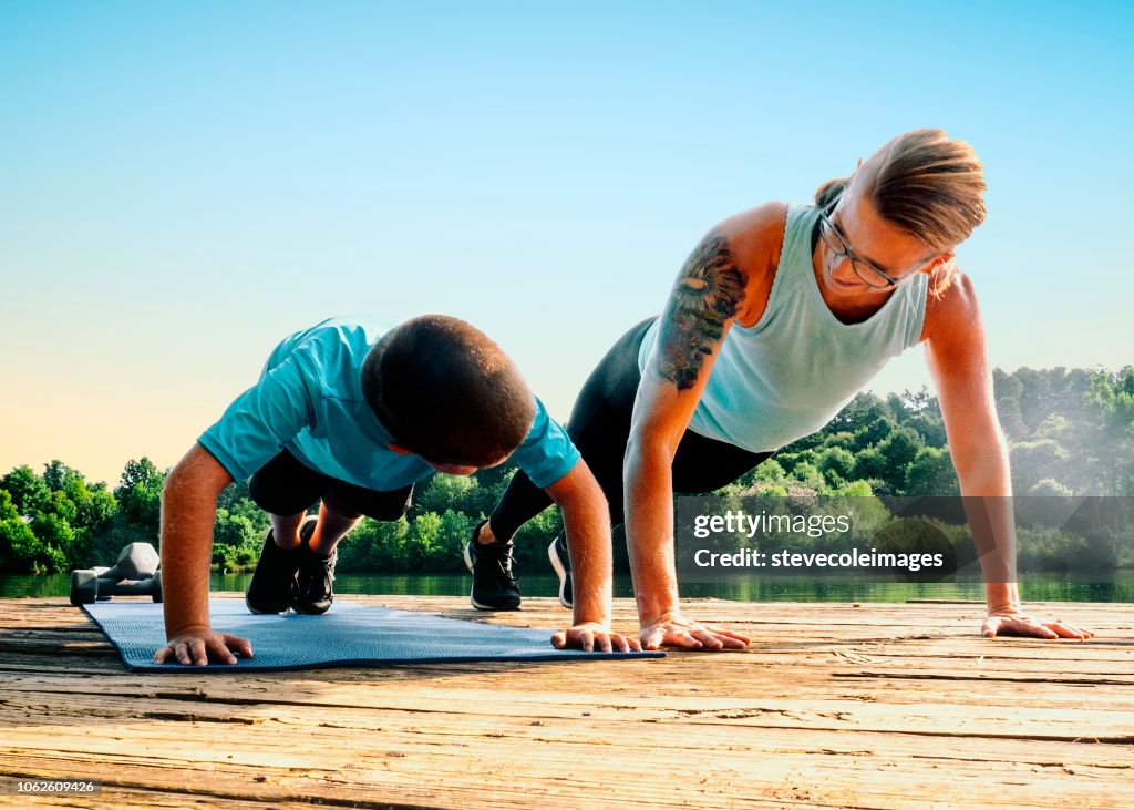 Mother and Son Fitness
