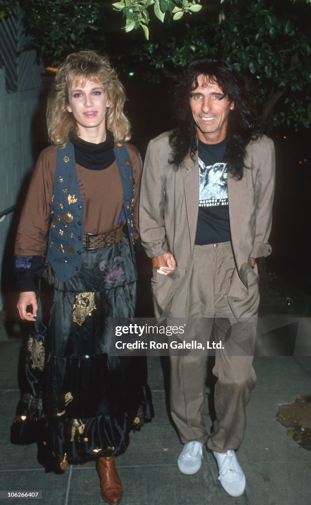 Sheryl Cooper and Alice Cooper Sighting at Spago Restaurant - December 6, 1986