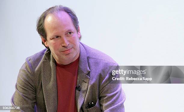 Composer Hans Zimmer speaks onstage at The GRAMMY Museum on October 27, 2010 in Los Angeles, California.
