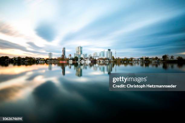 vienna donaucity - austria skyline stock pictures, royalty-free photos & images