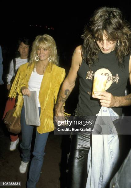 Heather Locklear and Tommy Lee during Party at Roxy Hosted by Michelle Meyer - November 3, 1986 at Roxy in Hollywood, California, United States.