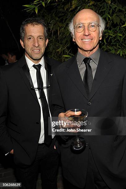Designer Kenneth Cole and actor Larry David attend the amfAR Inspiration Gala celebrating men's style with Piaget and DSquared 2 at Chateau Marmont...