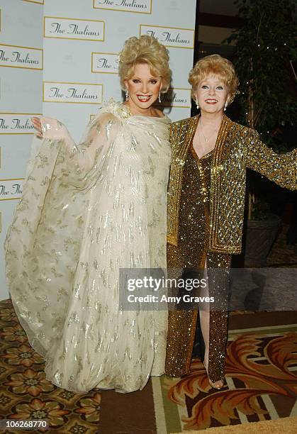 Ruta Lee and Debbie Reynolds during Debbie Reynolds and Ruta Lee Host The Thalians 50th Anniversary at The Hyatt Regency Century Plaza Hotel in...