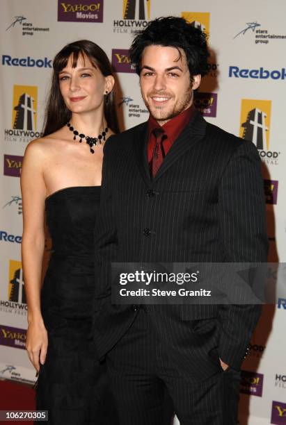 David Lago and Erika Amato during 9th Annual Hollywood Film Festival Awards Gala Ceremony - Arrivals at Beverly Hilton Hotel in Beverly Hills,...