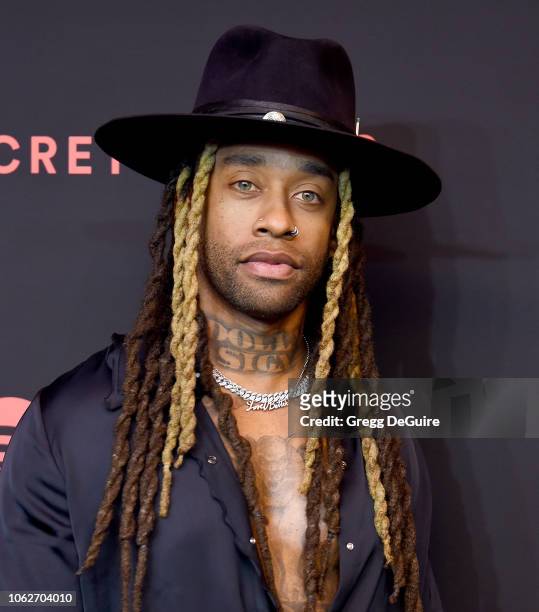 Ty Dolla Sign arrives at Spotify's 2nd Annual Secret Genius Awards at The Theatre at Ace Hotel on November 16, 2018 in Los Angeles, California.