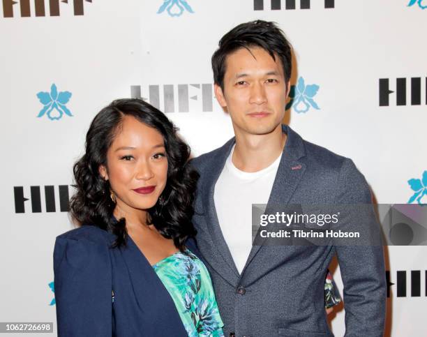 Shelby Rabara and Harry Shum Jr. Attend the 38th annual Hawaii International Film Festival awards gala presented by Halekulani on November 16, 2018...