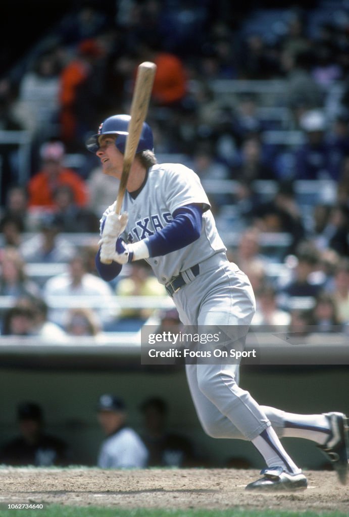 Tom Paciorek Tom Paciorek of the Texas Rangers bats against the New York Yankees ...