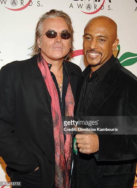 Hal Ketchum and Montel Williams during The 39th Annual CMA Awards - Arrivals at Madison Square Garden in New York City, New York, United States.