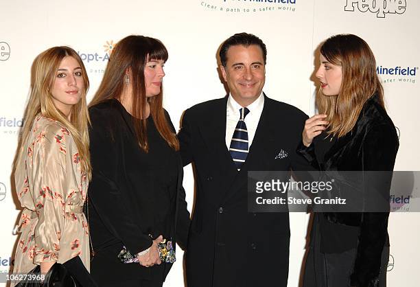 Andy Garcia and Family during Fifth Annual Adopt-A-Minefield Gala at Beverly Hilton Hotel in Beverly Hills, California, United States.