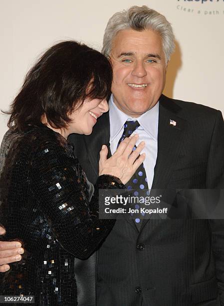Jay Leno and wife Mavis Leno during Fifth Annual Adopt-A-Minefield at Beverly Hilton Hotel in Los Angeles, California, United States.